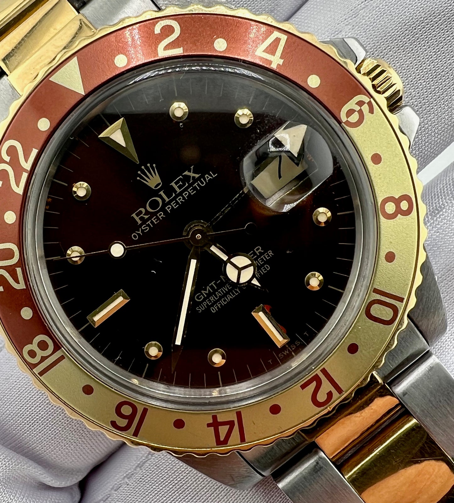 Rolex GMT-Master 16753 Eye Of The Tiger Nipple Dial 1985 No Paper Rolex No Box