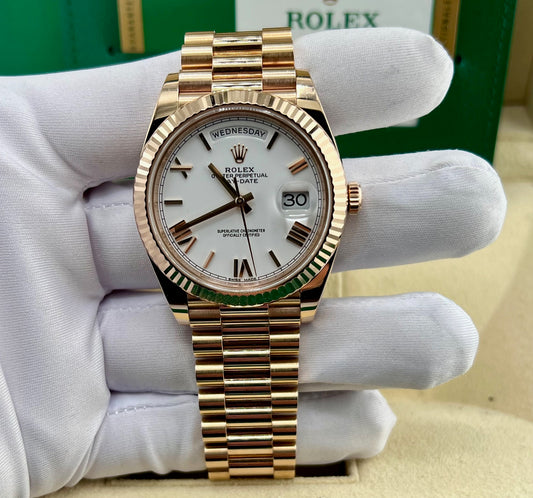 Rolex Day-Date 40mm 228235 White Dial Full Set 2017 ITA