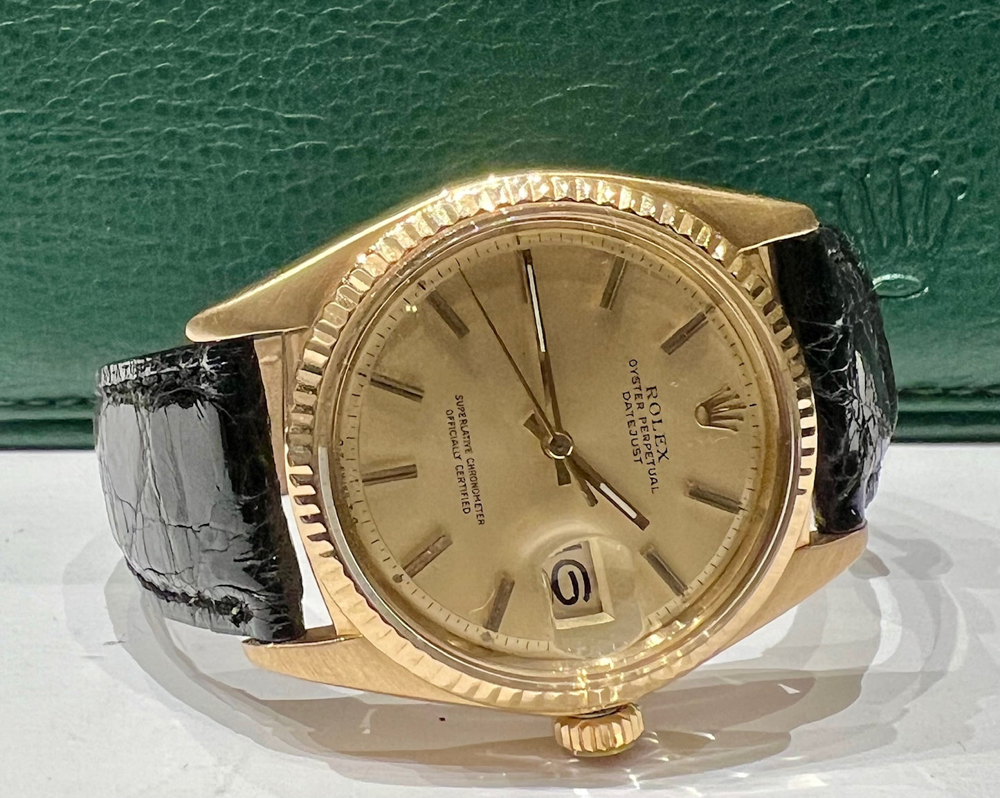 Rolex Datejust 36mm 1601 yellow gold only watch solo orologio 1972