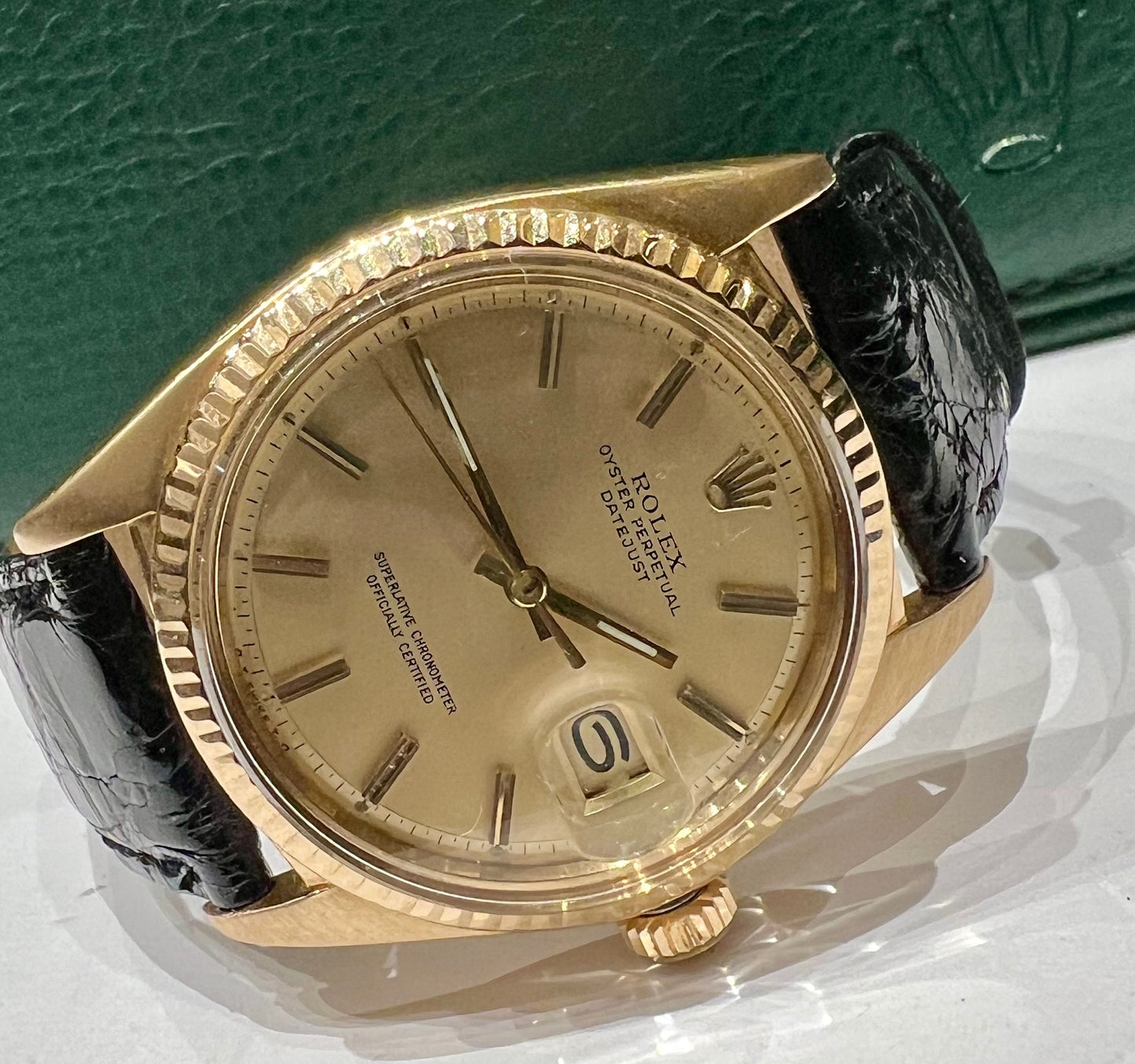 Rolex Datejust 36mm 1601 yellow gold only watch solo orologio 1972