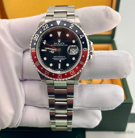 Rolex GMT-Master II 16710 ''Coke'' 2005 SEL NO HOLES Full Set (Hong Kong)