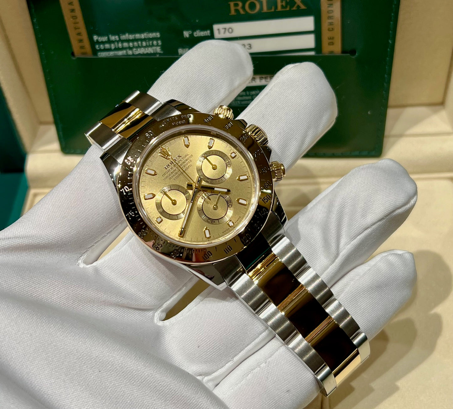 Rolex Daytona 116523 Champagne Full Set 2011 +Service 2018