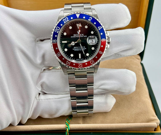 Rolex GMT-Master II 16710 ''Pepsi'' like new 2002 Full Set (Andorra)
