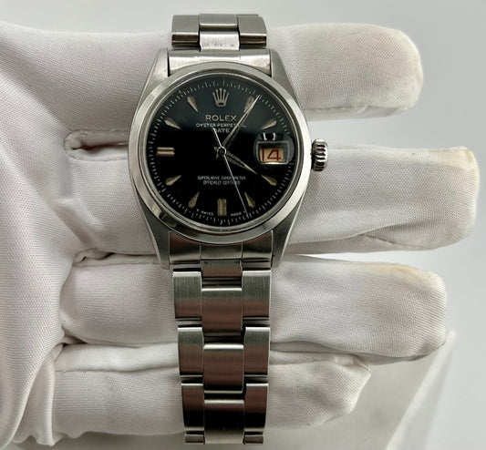 Rolex Oyster Perpetual Date 6534 1957 Black Dial 34mm