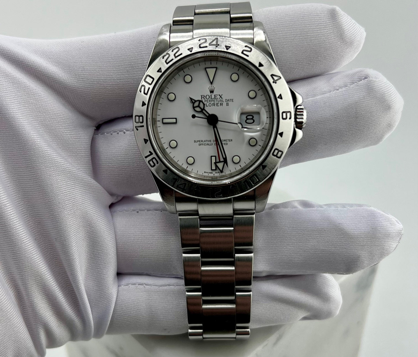 Rolex Explorer II 16570 White Dial Sel 2000