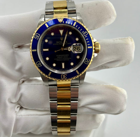 Rolex Submariner Date 16613 Blue Dial 1994 solo orologio only watch