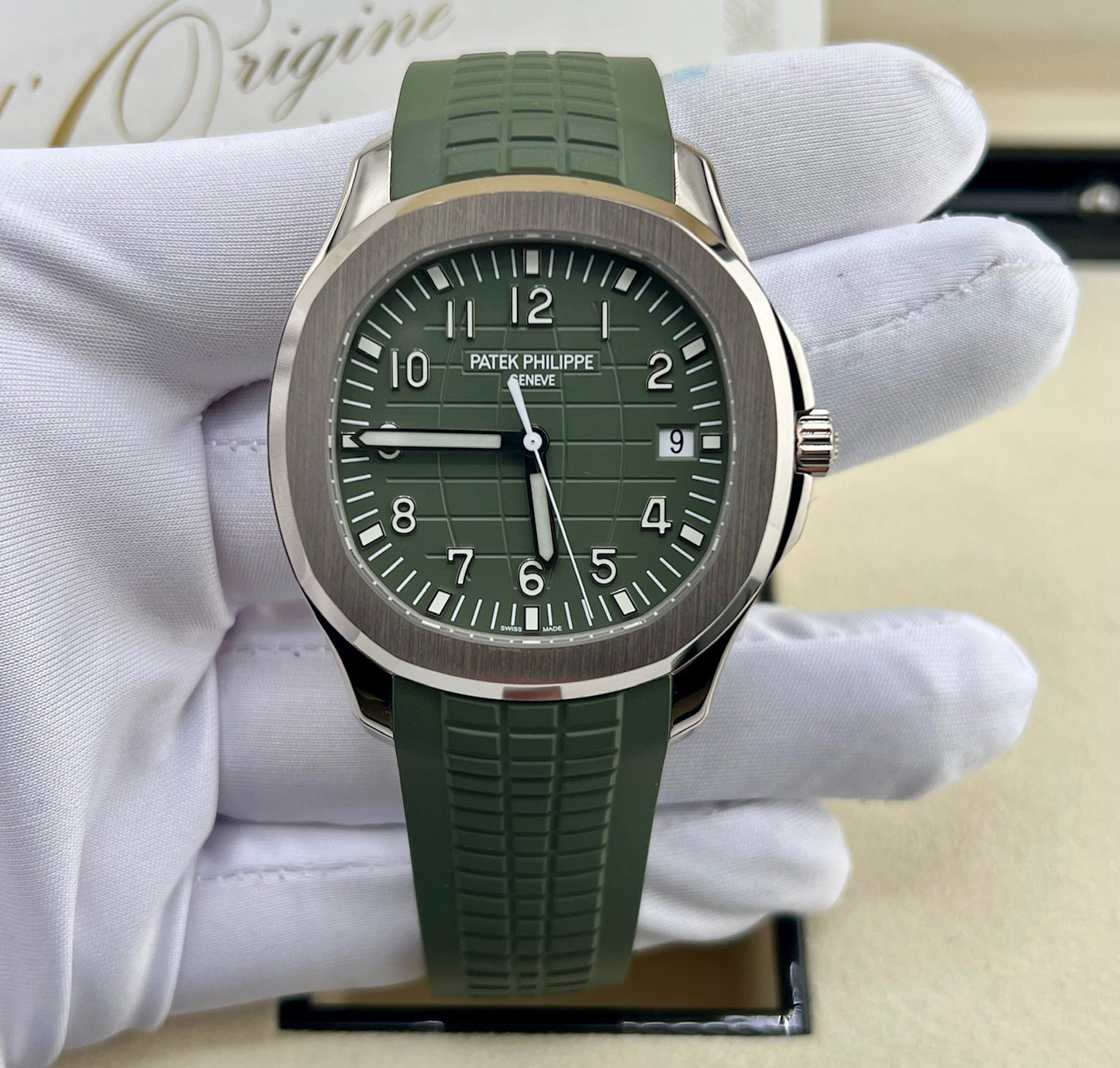 Patek Philippe Aquanaut 5168G White Gold Green Dial 2023 Top Condition