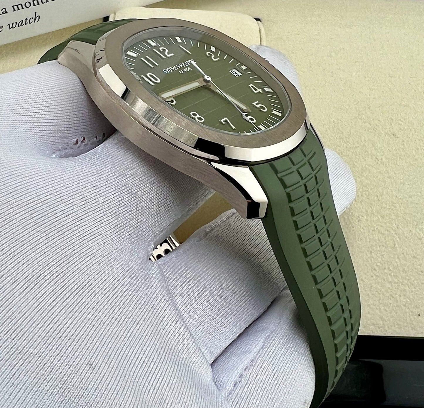 Patek Philippe Aquanaut 5168G White Gold Green Dial 2023 Top Condition