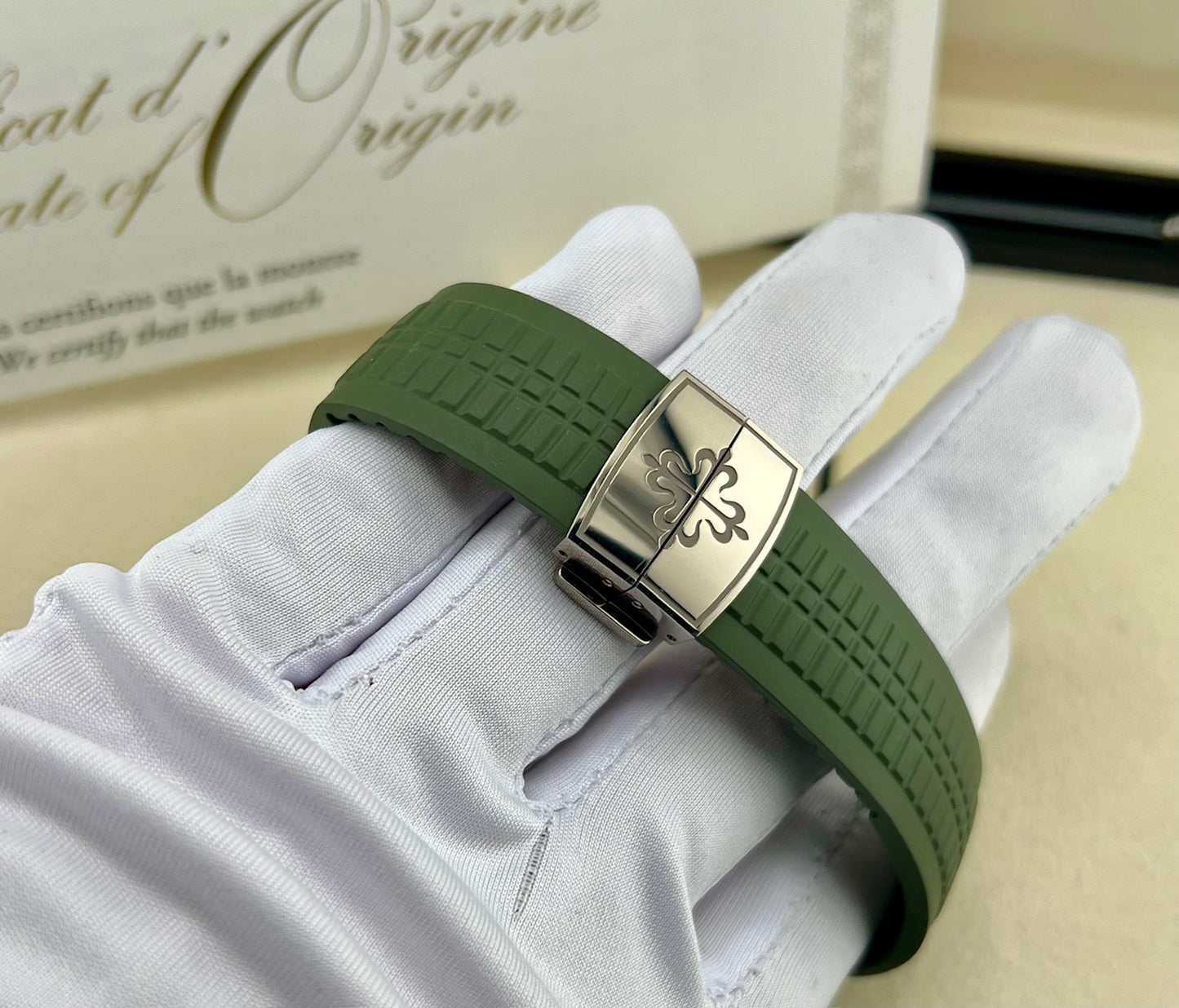 Patek Philippe Aquanaut 5168G White Gold Green Dial 2023 Top Condition