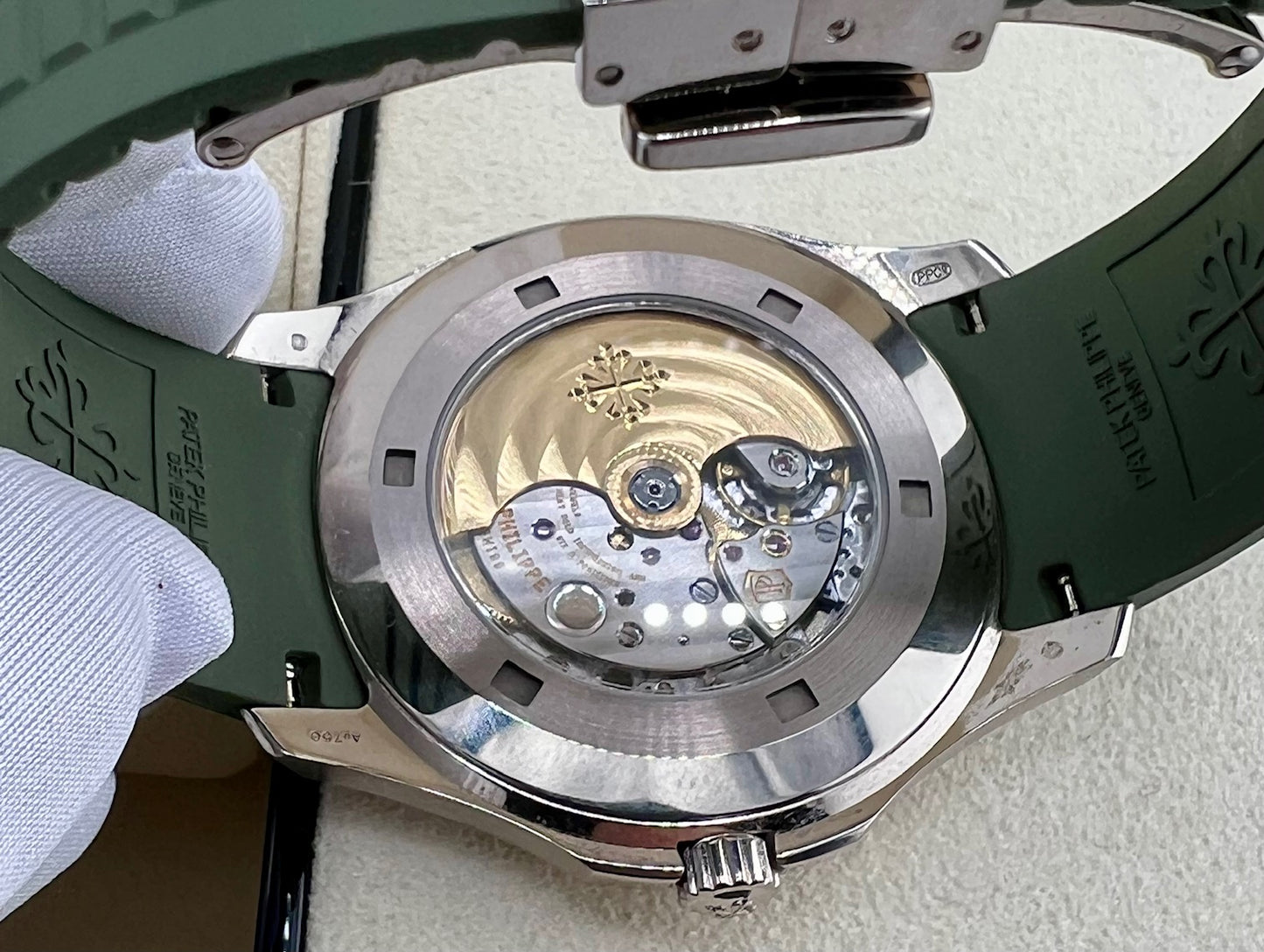 Patek Philippe Aquanaut 5168G White Gold Green Dial 2023 Top Condition