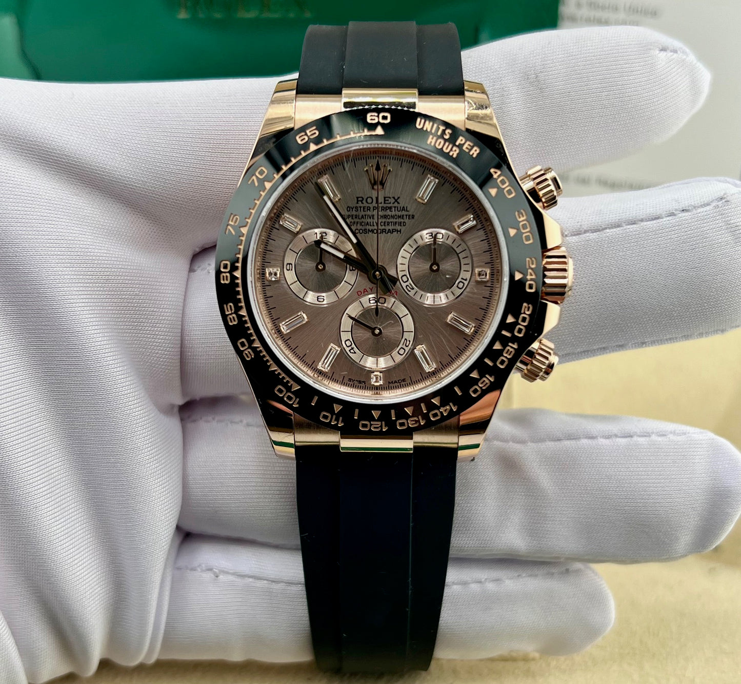 Rolex Daytona 116515LN Sundust Baguette index 2023 full set