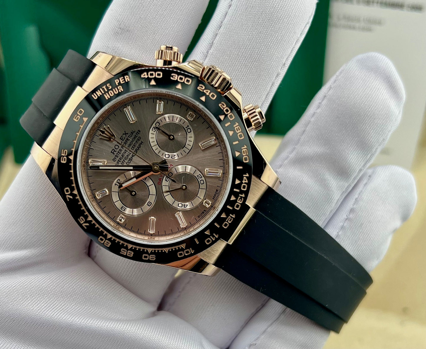 Rolex Daytona 116515LN Sundust Baguette index 2023 full set