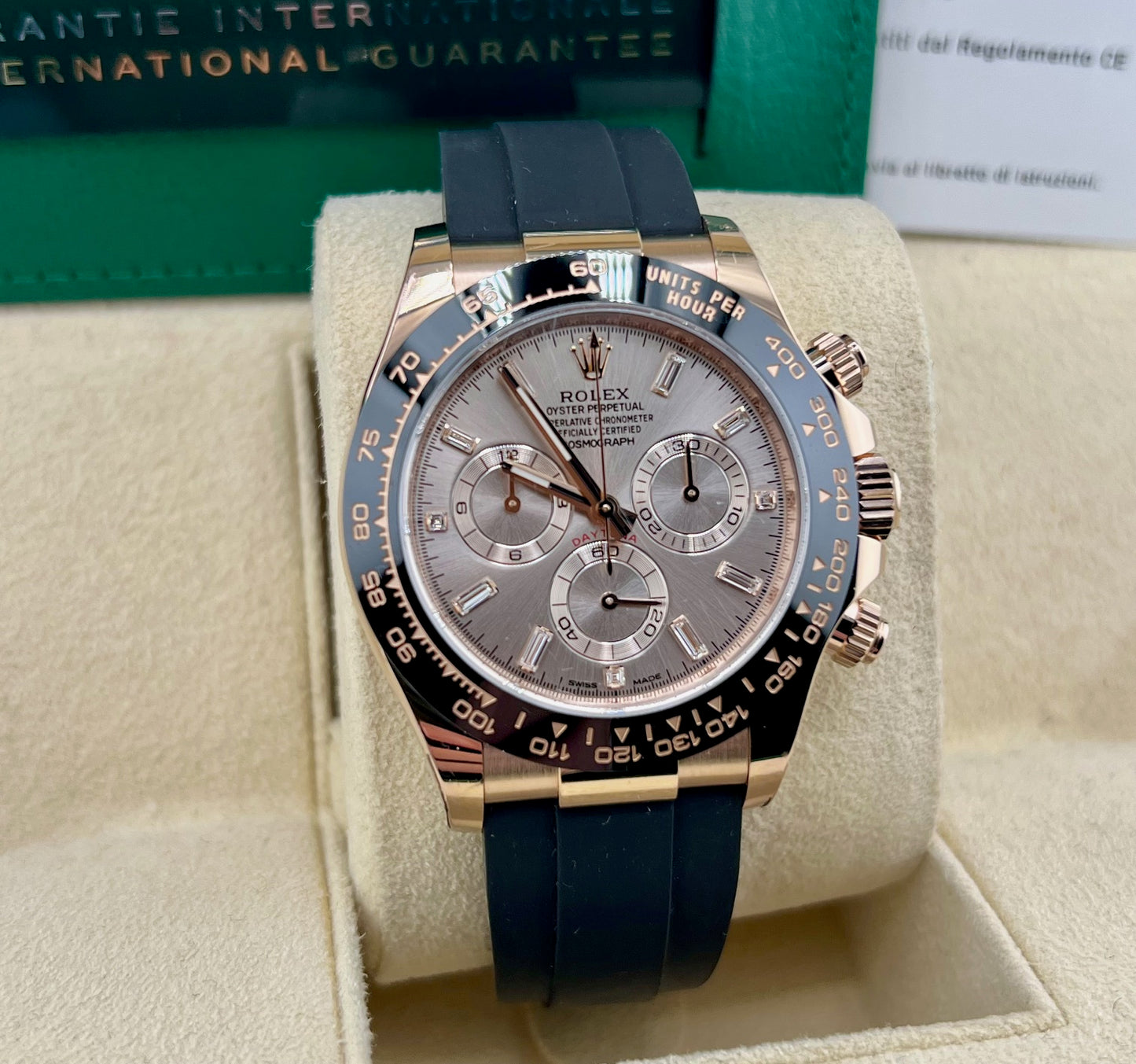 Rolex Daytona 116515LN Sundust Baguette index 2023 full set