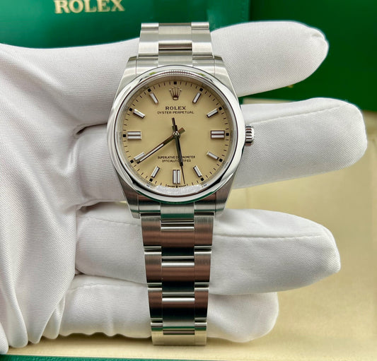 Rolex Oyster Perpetual 36mm Beige Dial 2025 NEW