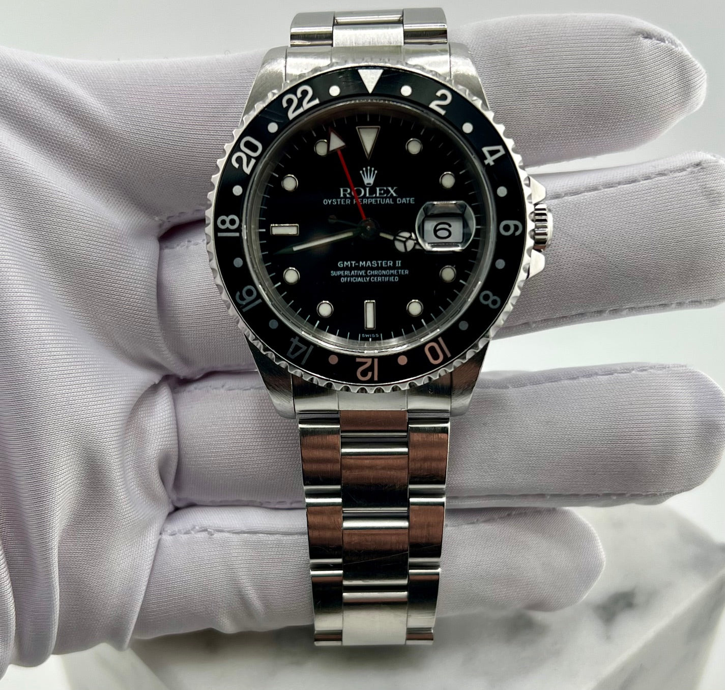 Rolex GMT-Master II 16710 Black Bezel 1999 ''Swiss'' only solo orologio
