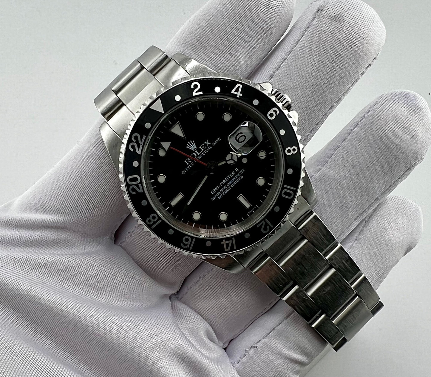 Rolex GMT-Master II 16710 Black Bezel 1999 ''Swiss'' only solo orologio