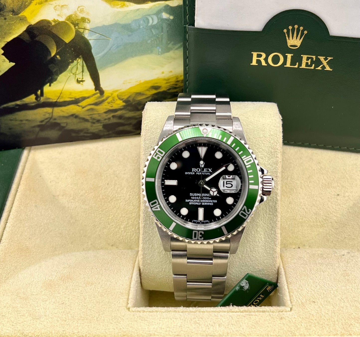 Rolex Submariner "Kermit" 16610LV Full Set Like New 2005 (Grecia)