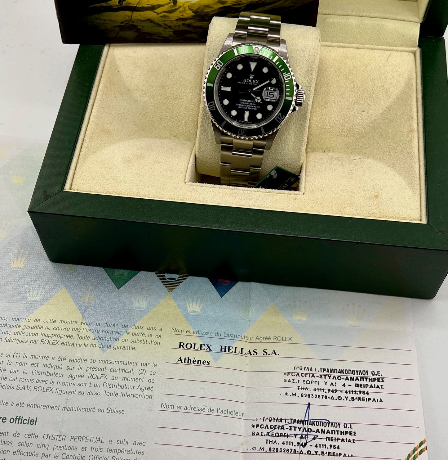 Rolex Submariner "Kermit" 16610LV Full Set Like New 2005 (Grecia)