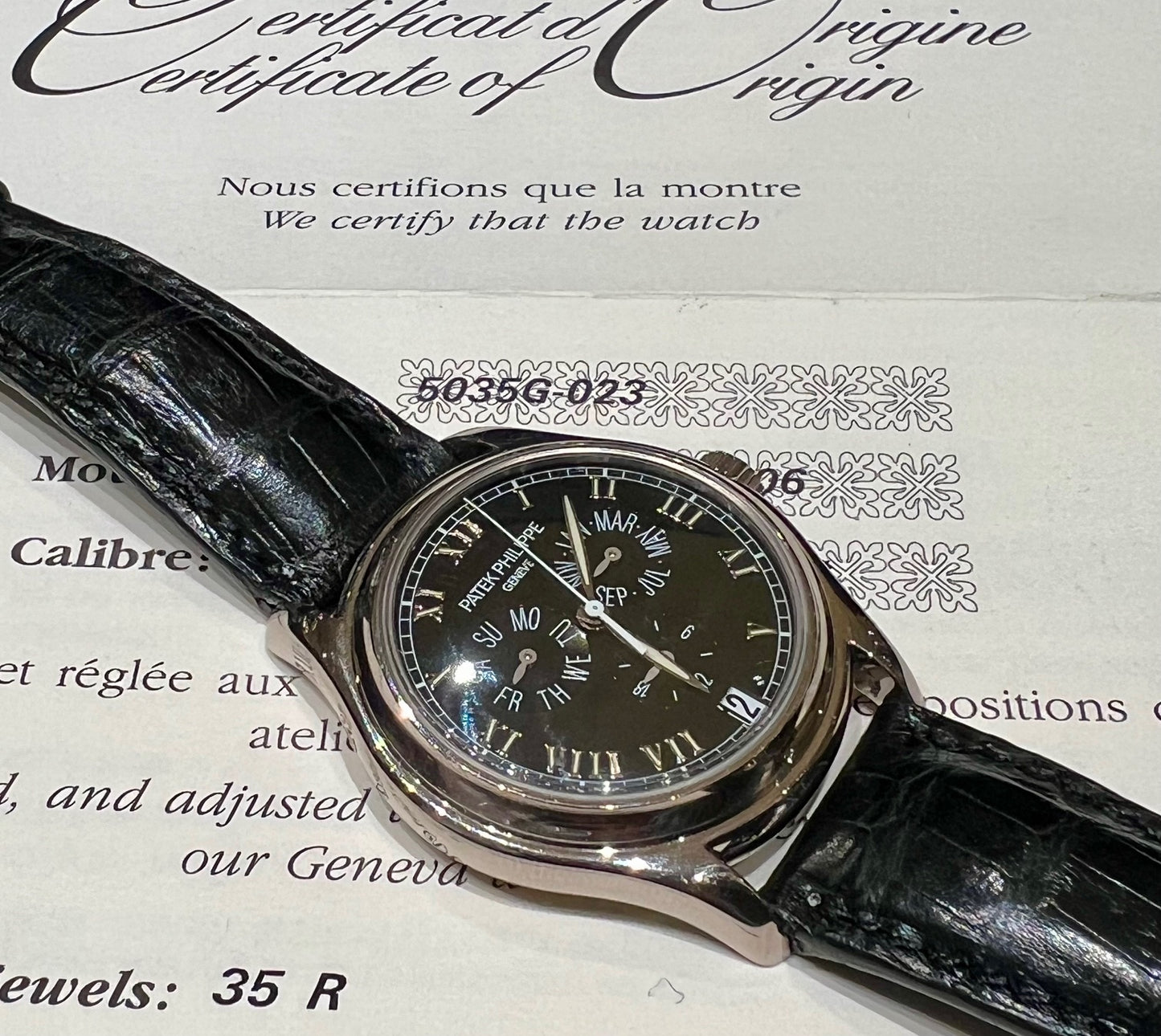 Patek Philippe Annual Calendar 5035G White Gold 2002 37mm