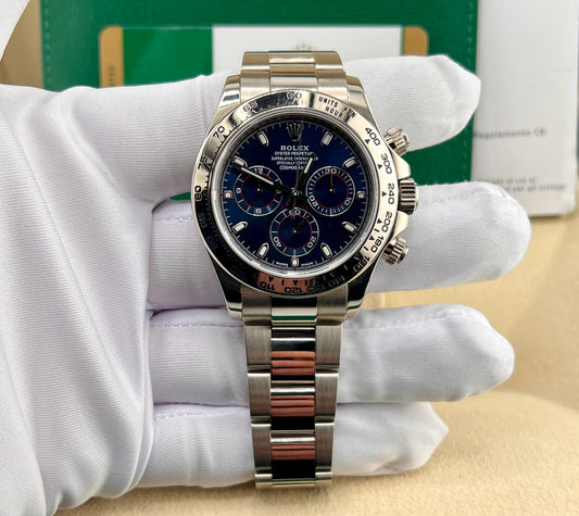 Rolex Daytona 116509 Blue Dial Full Set 2017 ITA 11 links 1/2
