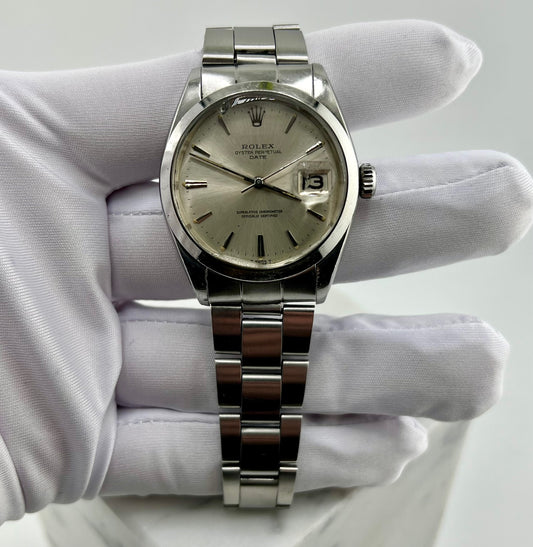 Rolex Oyster Perpetual Date 1500 34mm Plexy 1966 only watch