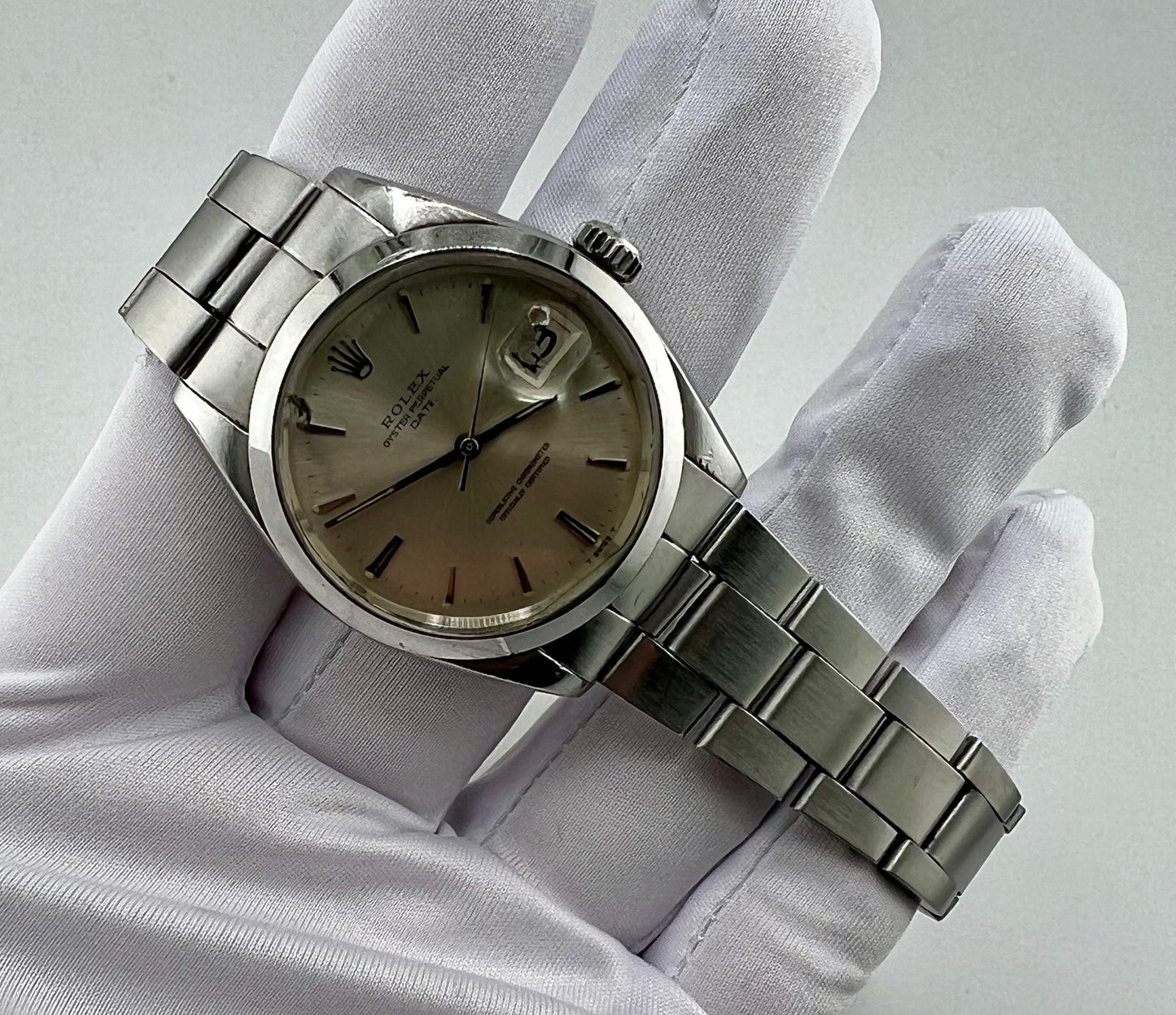 Rolex Oyster Perpetual Date 1500 34mm Plexy 1966 only watch