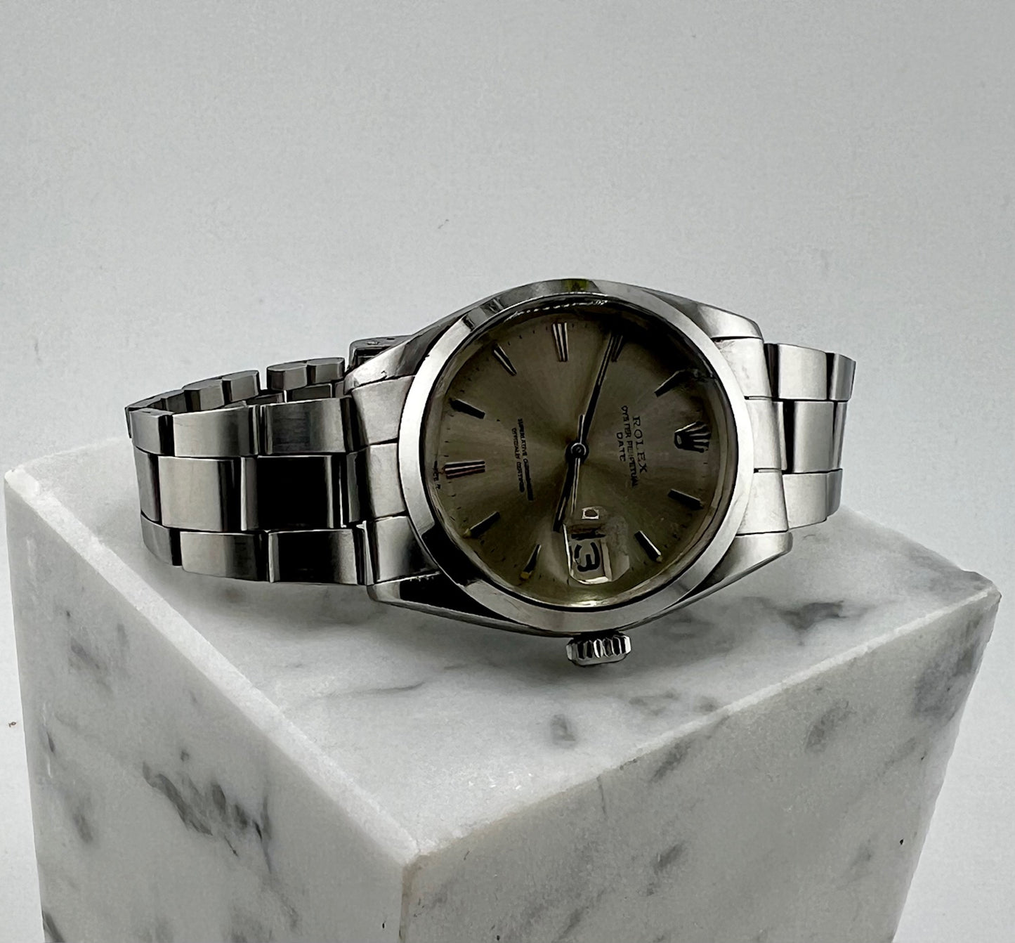 Rolex Oyster Perpetual Date 1500 34mm Plexy 1966 only watch