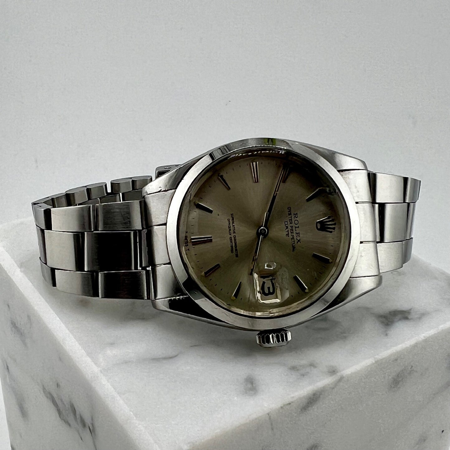 Rolex Oyster Perpetual Date 1500 34mm Plexy 1966 only watch