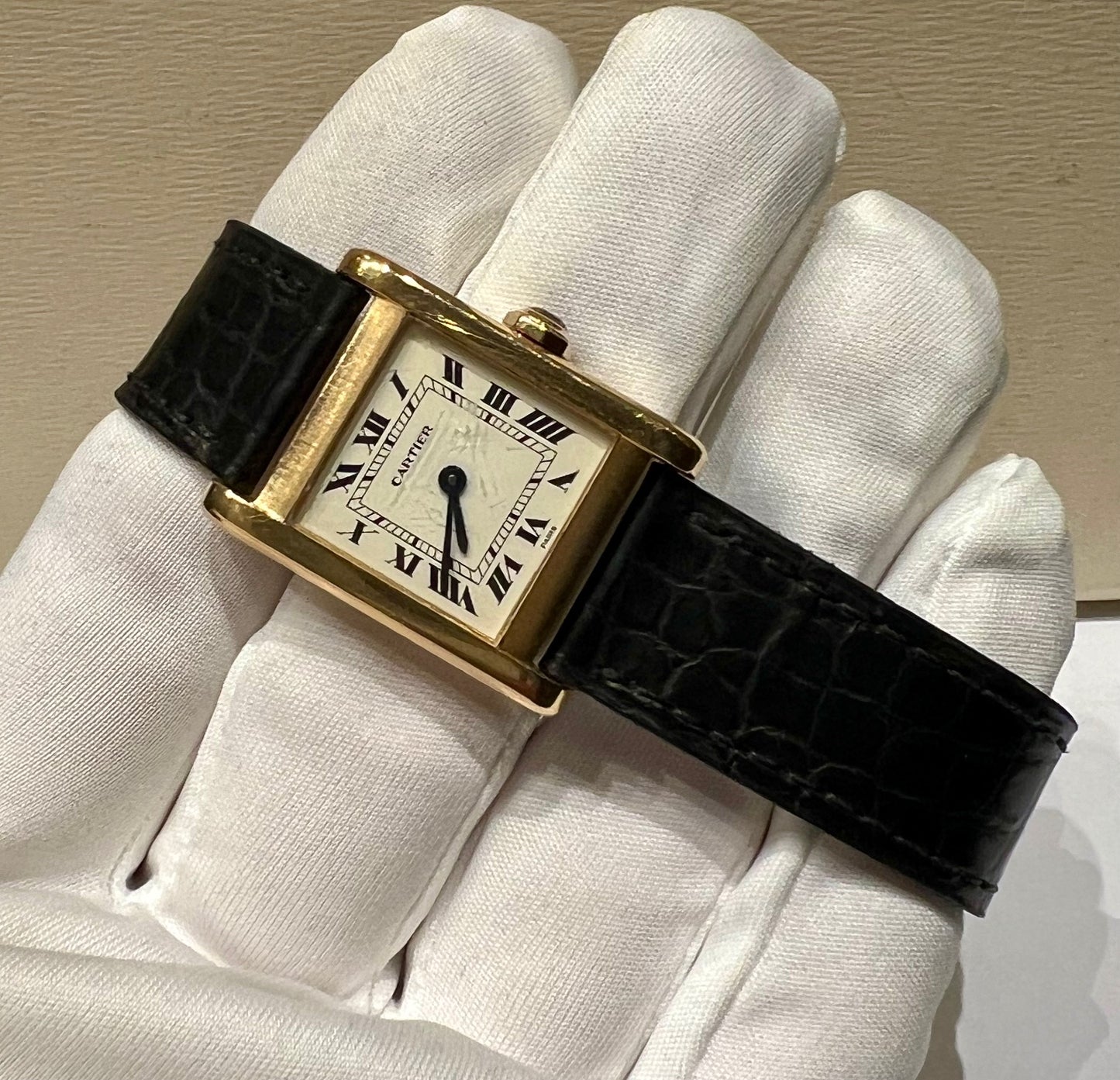 Cartier Tank modello ''Paris Normale'' ref. 78092 only watch solo orologio 23X30mm