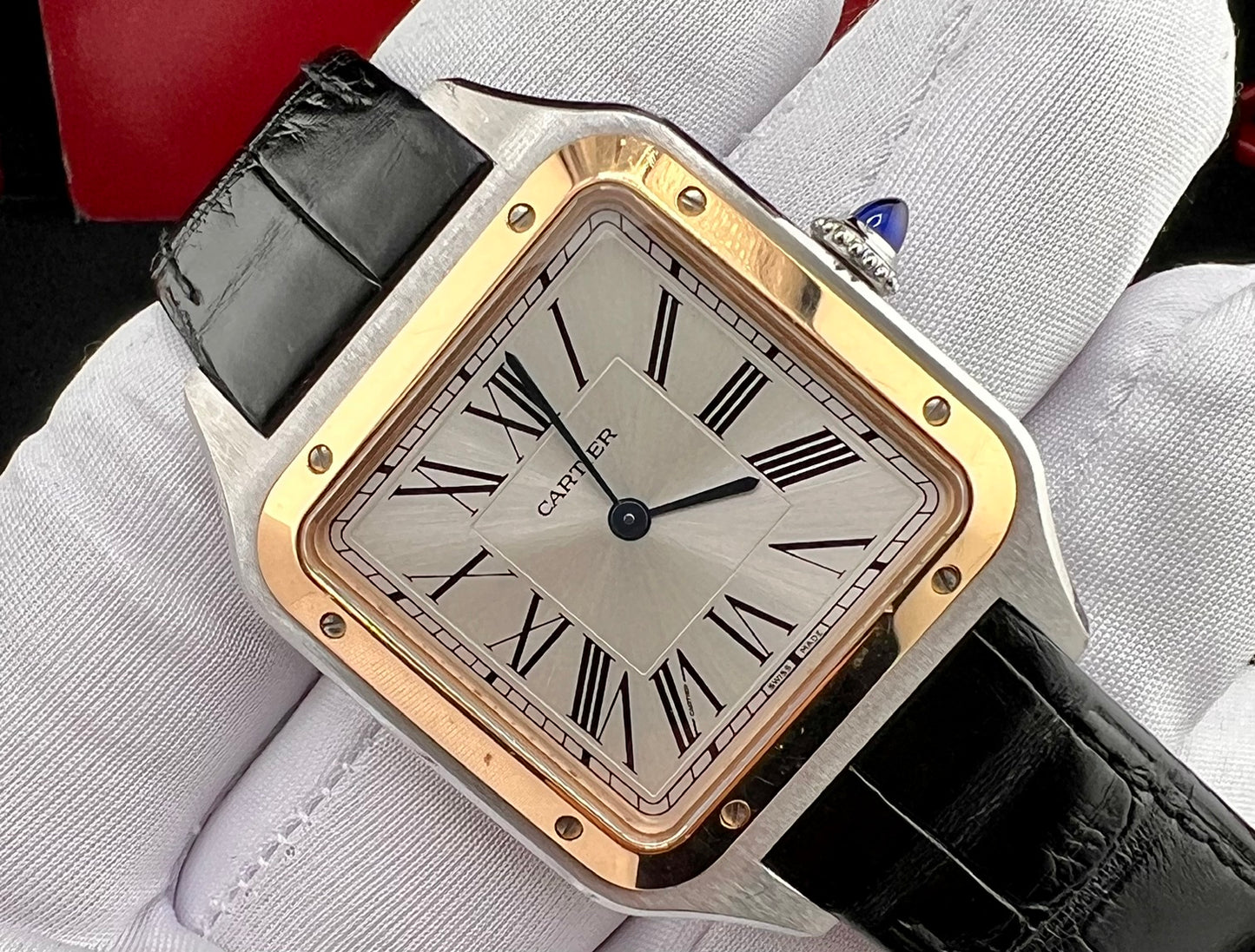 Cartier Santos Dumont W2SA0011 B&P 2020 43.5X31.4mm