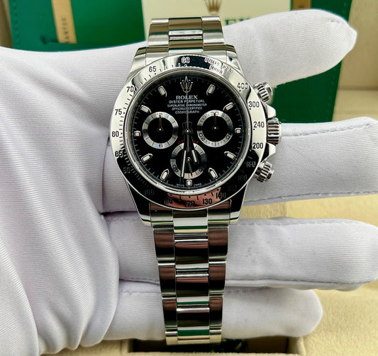 Rolex Daytona 116520 Black Dial 2015 Chromalight box&paper