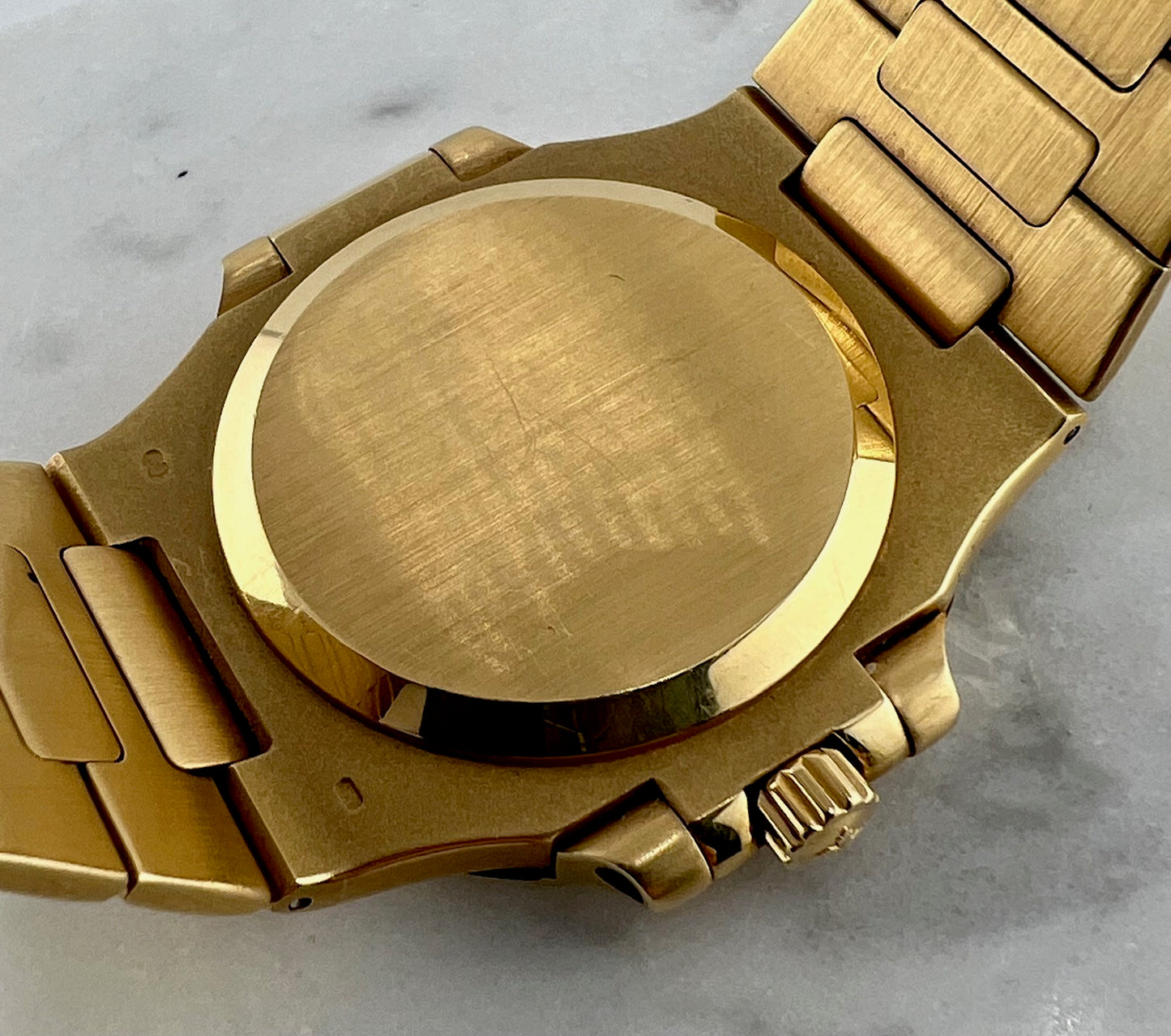 Patek Philippe Nautilus 3800 Yellow Gold Automatic Blue Dial Diamond index 37.5mm