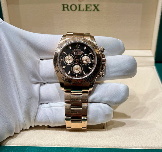 Rolex Daytona 116505 Black Dial Everose 2010