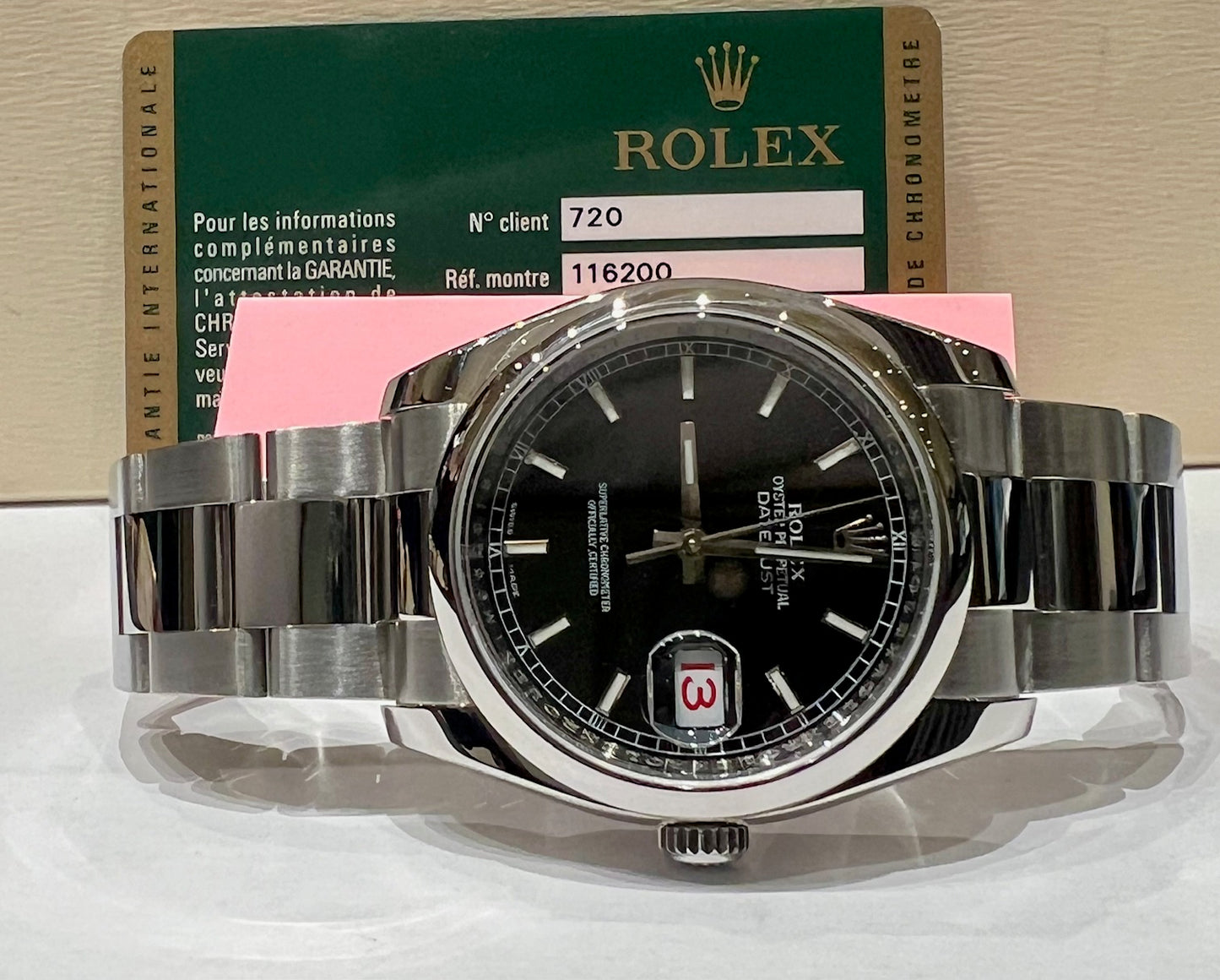 Rolex Datejust 36mm 116200 Black Dial 2008 no box rolex