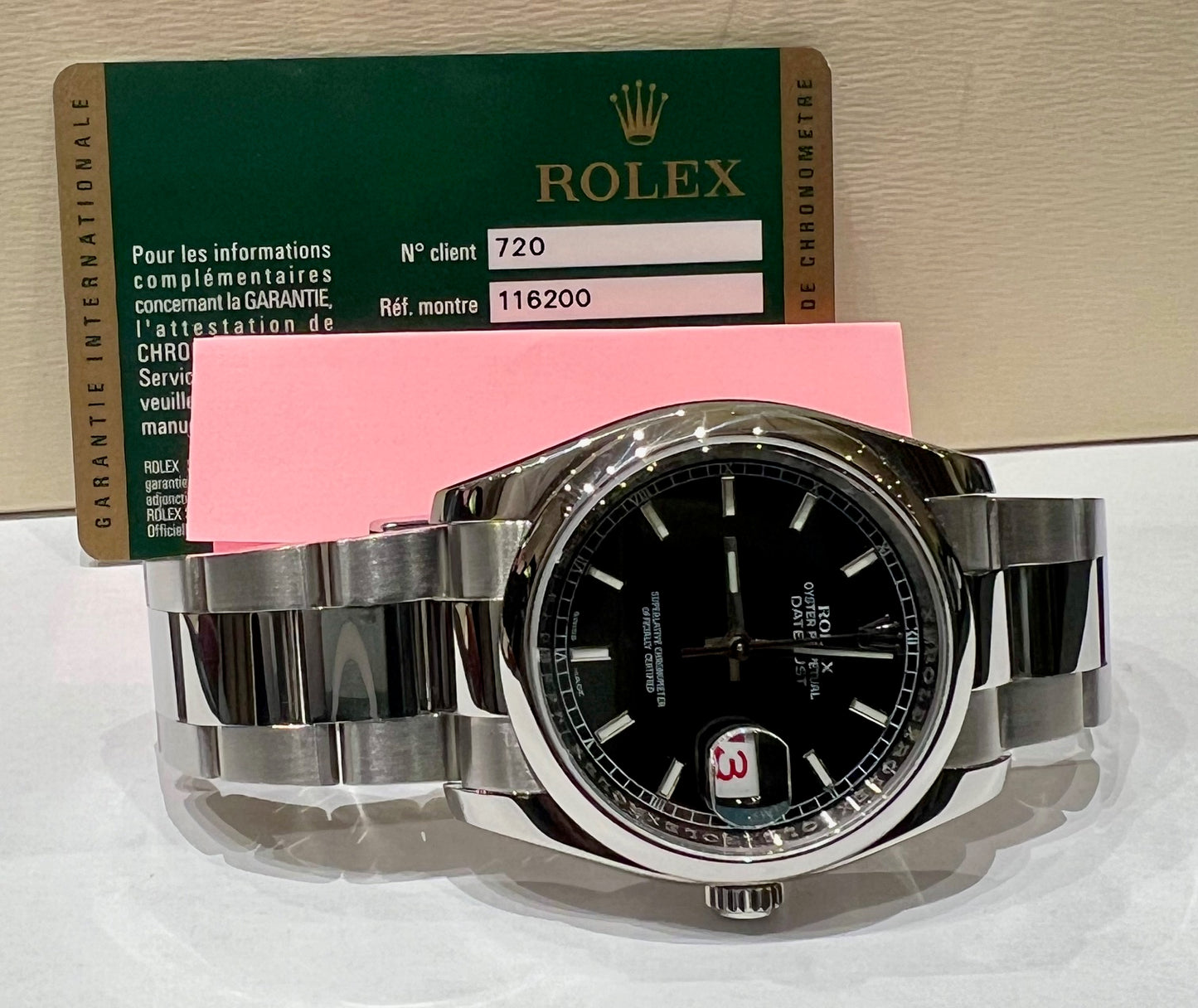 Rolex Datejust 36mm 116200 Black Dial 2008 no box rolex