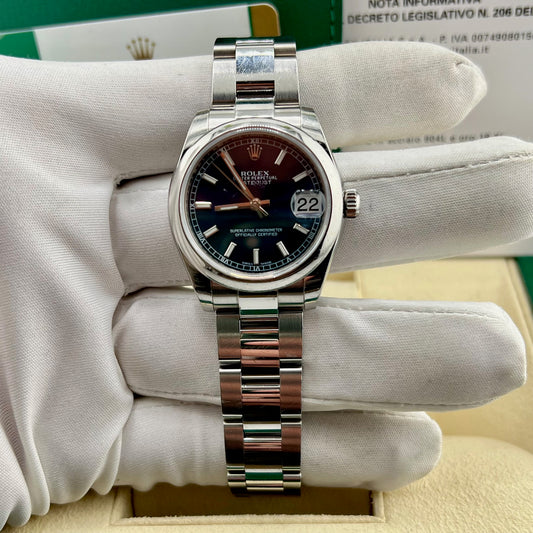 Rolex Datejust 31mm 178240 Blue Dial Full Set 2017
