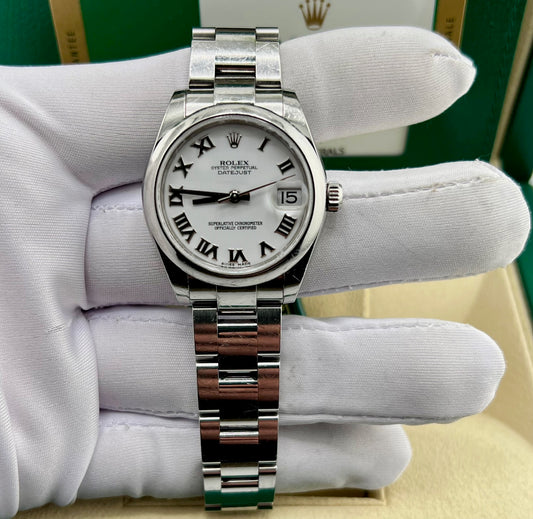 Rolex Datejust 31mm 178240 Bianco Oyster 2016 Full Set