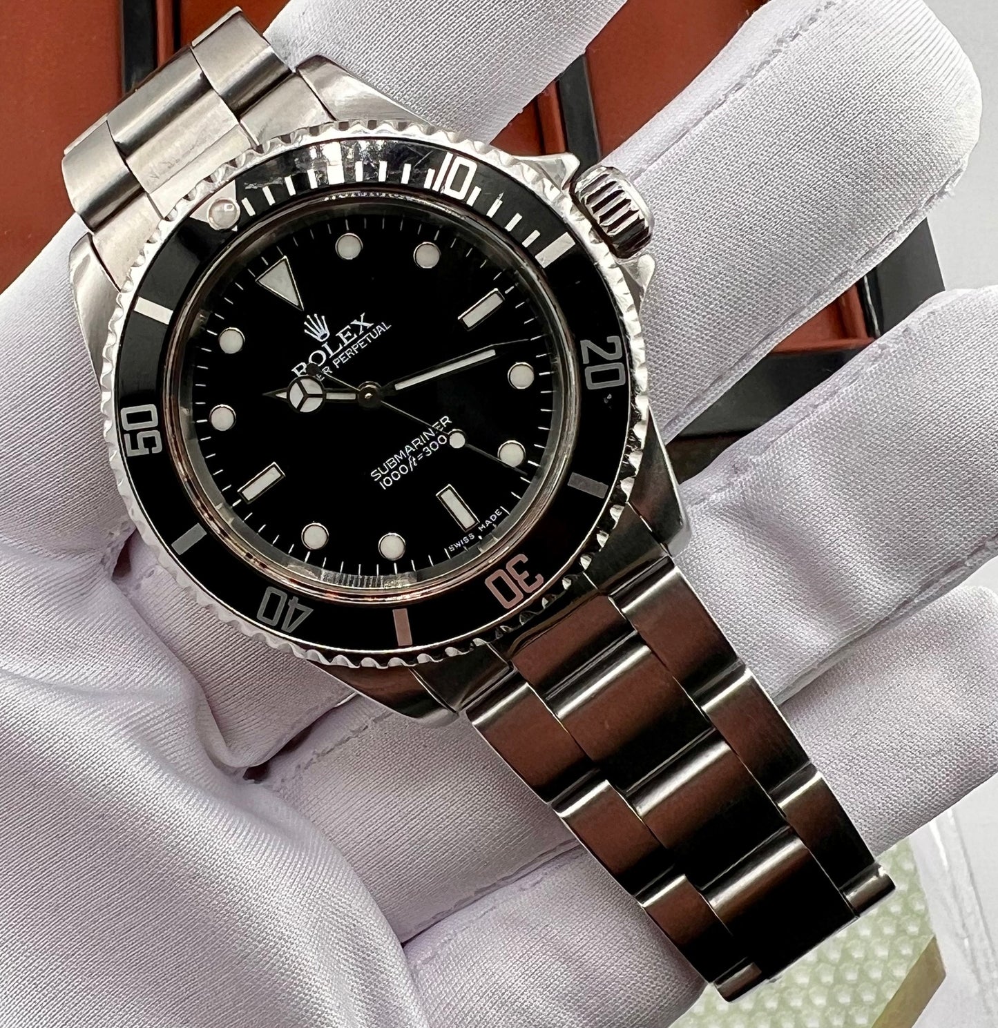 Rolex Submariner 14060 1996 No Paper No Box , Service Rolex 2007 , dial ''Swiss Made''