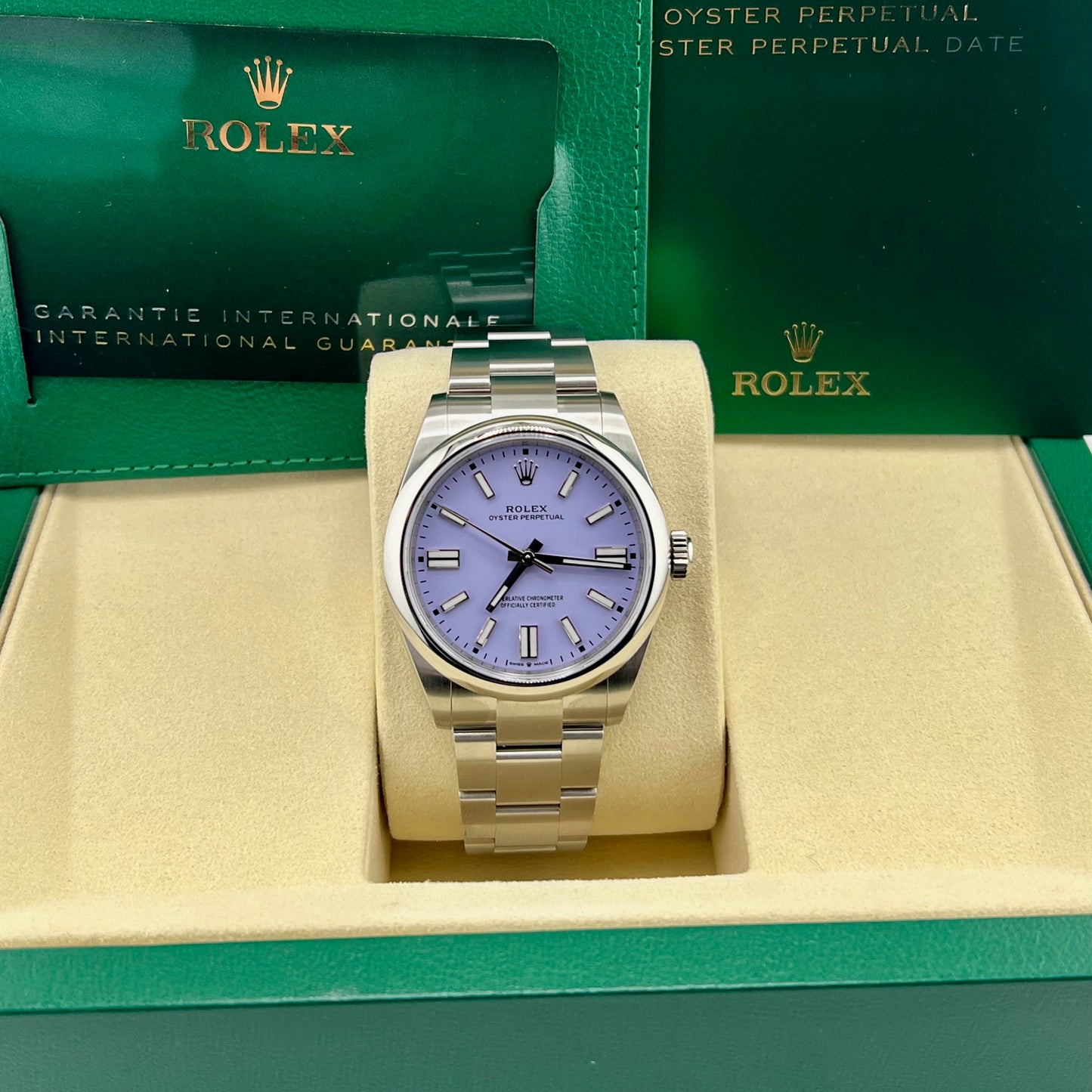 Rolex Oyster Perpetual Stainless Dial (2025) ''Lavanda'' NEW 134300 41mm