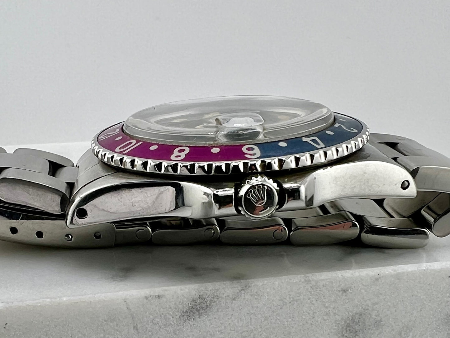 Rolex GMT-Master 1675 Gilt Dial 1967 ''Fucsia Bezel'' only watch solo orologio