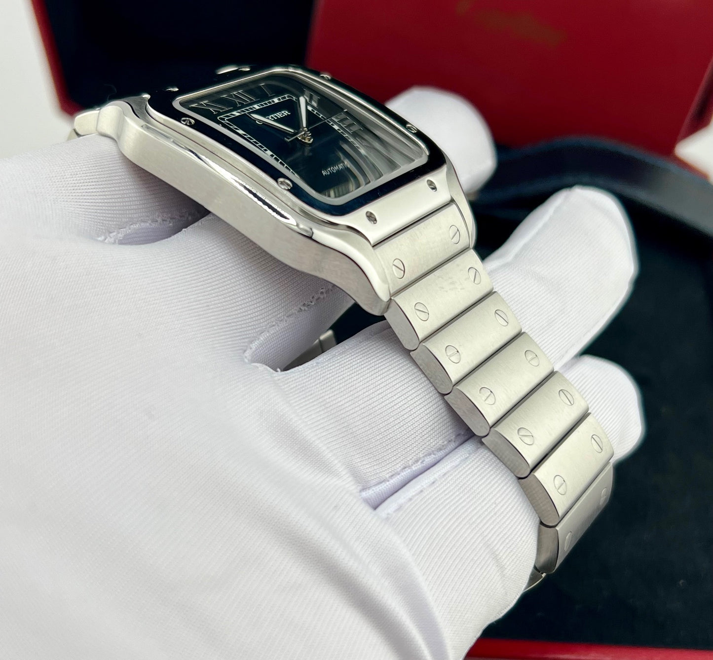 Cartier Santos Large WSSA0013 Blue Dial 2019 Full Set