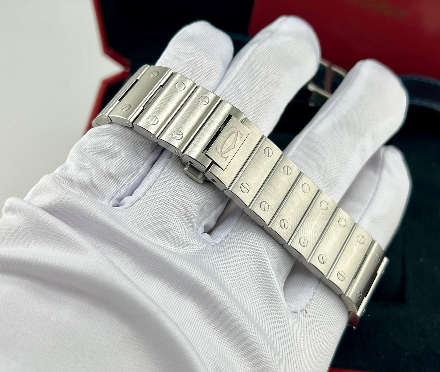 Cartier Santos Large WSSA0013 Blue Dial 2019 Full Set