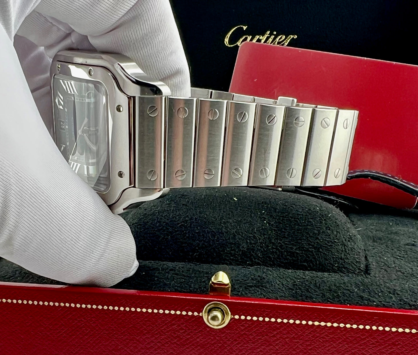 Cartier Santos Large WSSA0013 Blue Dial 2019 Full Set