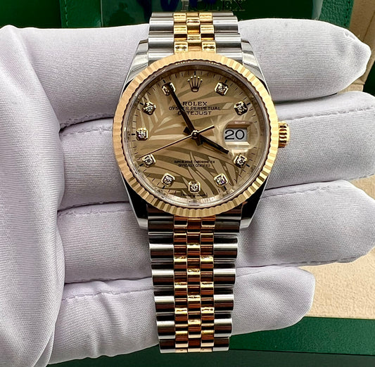 Rolex Datejust 36mm 126233 Palm Diamond index 2023 Jubilèe