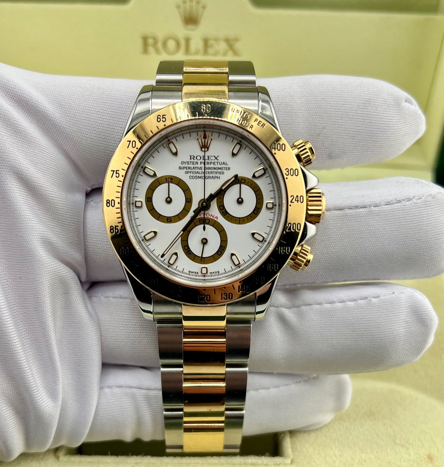 Rolex Daytona 116523 White Dial 2004 Only watch 10links