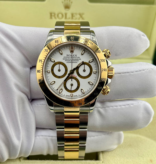 Rolex Daytona 116523 White Dial 2004 Only watch 10links