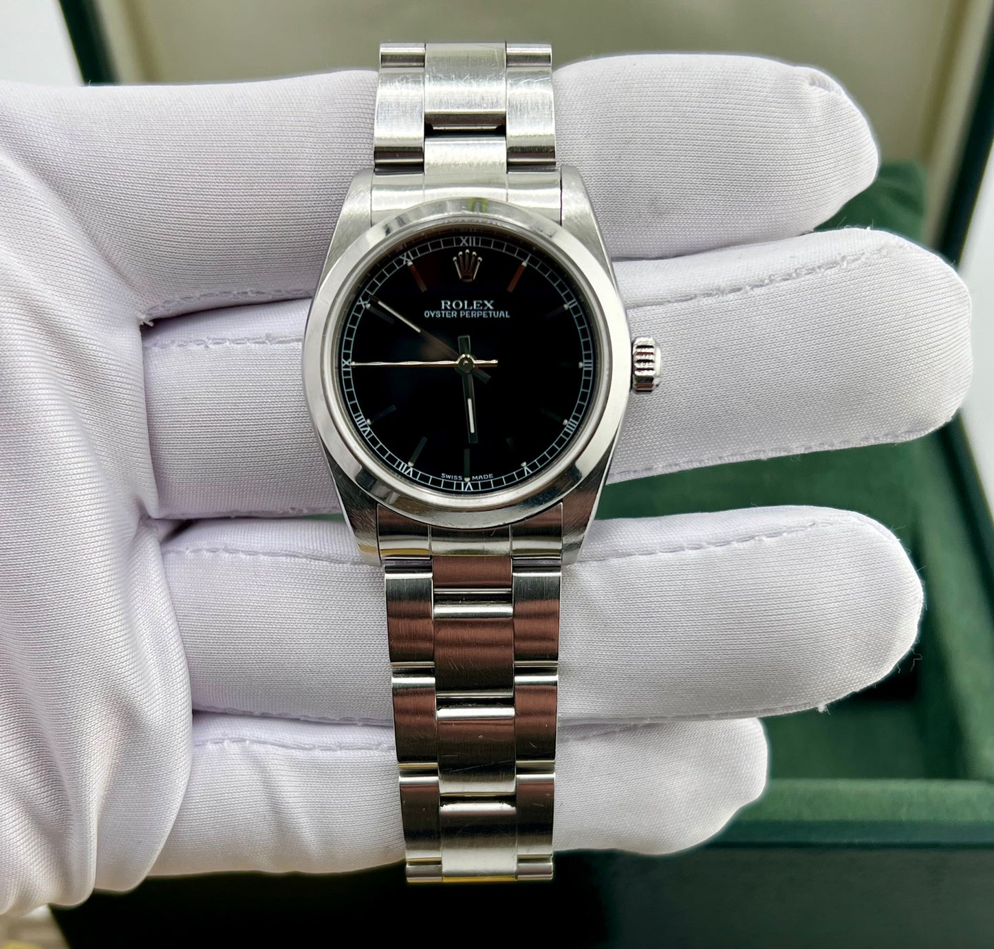 Rolex Oyster Perpetual 31mm 77080 Full Set 2000 Black Dial