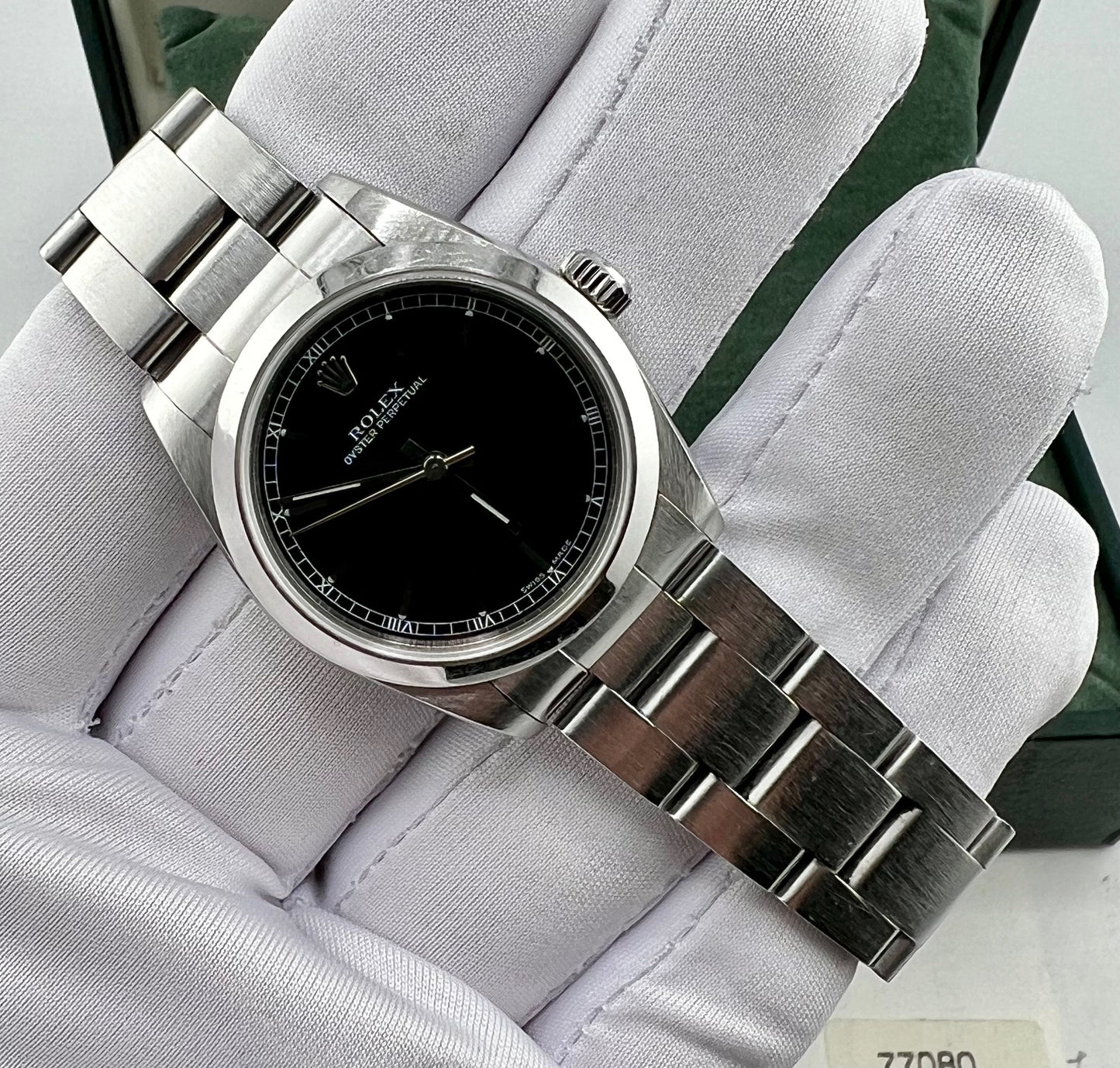 Rolex Oyster Perpetual 31mm 77080 Full Set 2000 Black Dial
