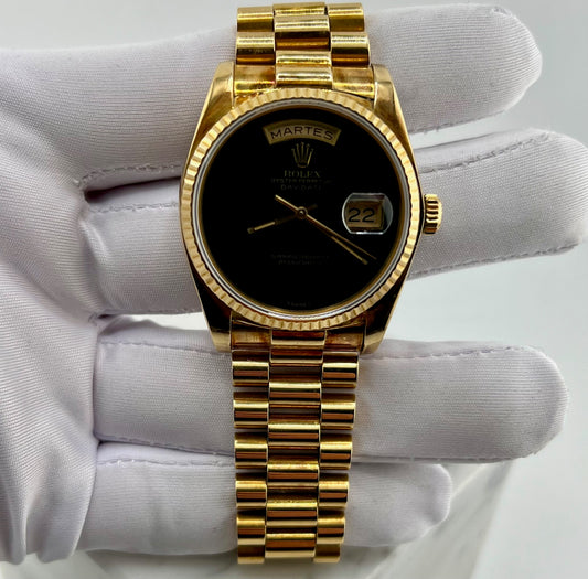 Rolex Day-Date 36mm 18038 Onix Dial 1983 No Paper No Box