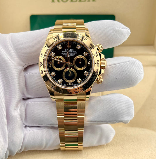 Rolex Daytona 116508 Black Dial Diamond index 2023 11 links 1/2